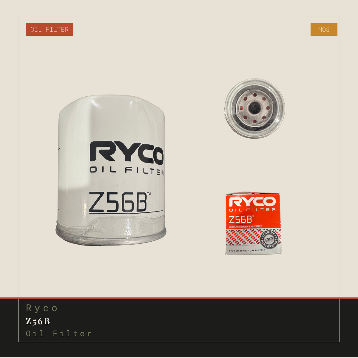 Ryco Z56B Oil Filter | Genuine NOS Replacement