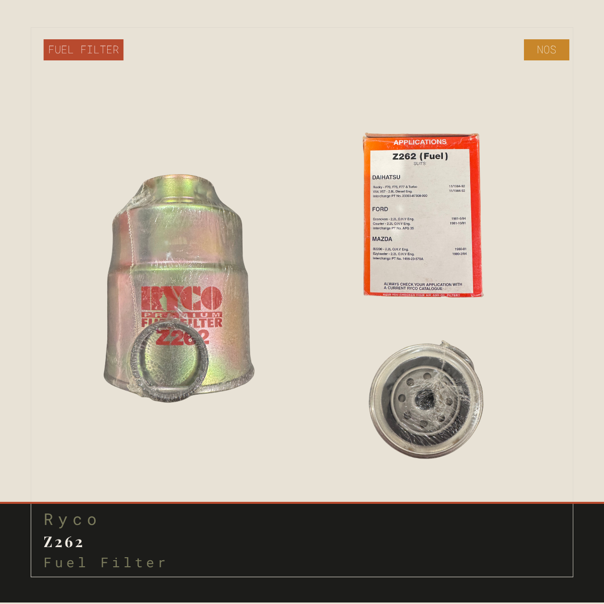 Ryco Z262 Fuel Filter | Genuine NOS Replacement