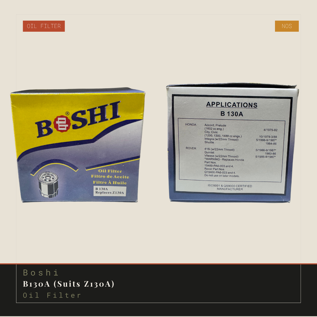 Boshi B130A (Suits Ryco Z130A) Oil Filter | Genuine NOS Replacement