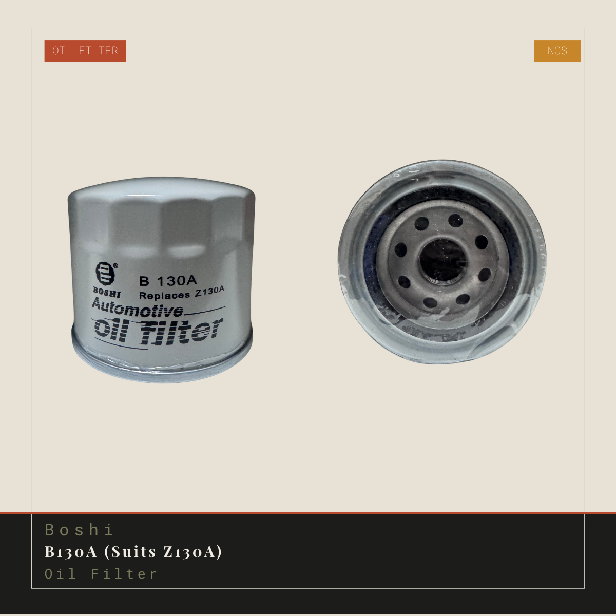 Boshi B130A (Suits Ryco Z130A) Oil Filter | Genuine NOS Replacement