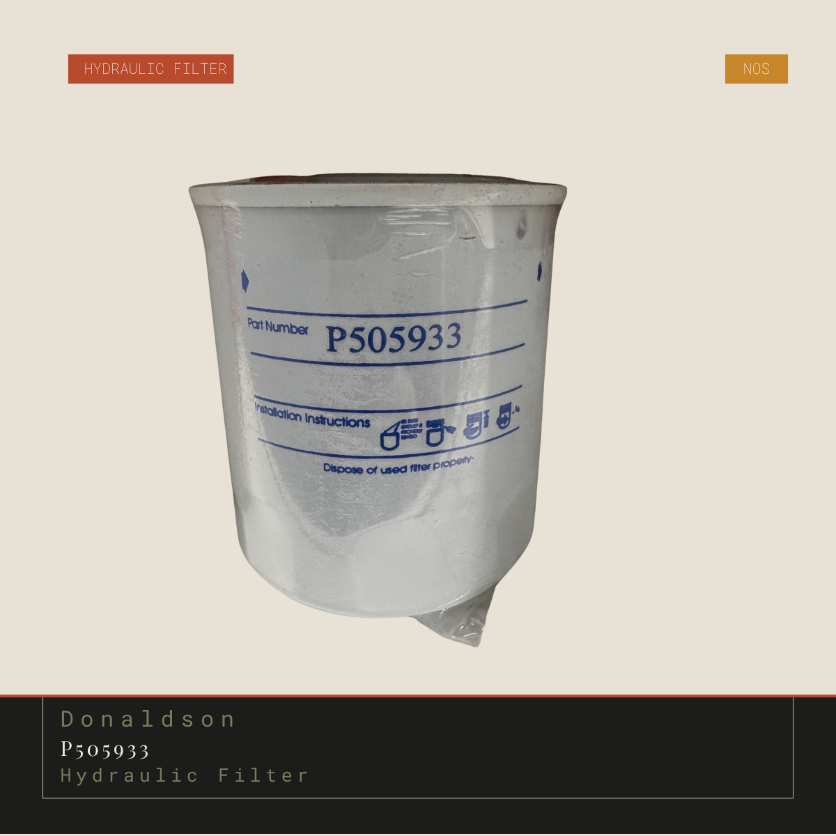 Donaldson P505933 Hydraulic Filter | Genuine NOS Replacement