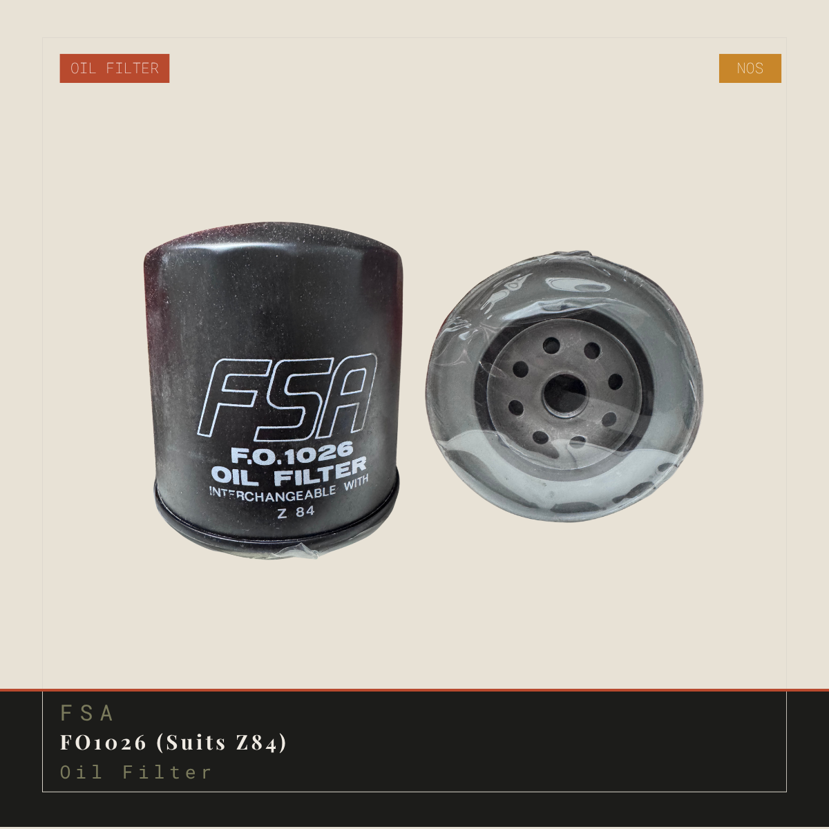 FSA FO1026 (Suits Z84) Oil Filter | Genuine Replacement