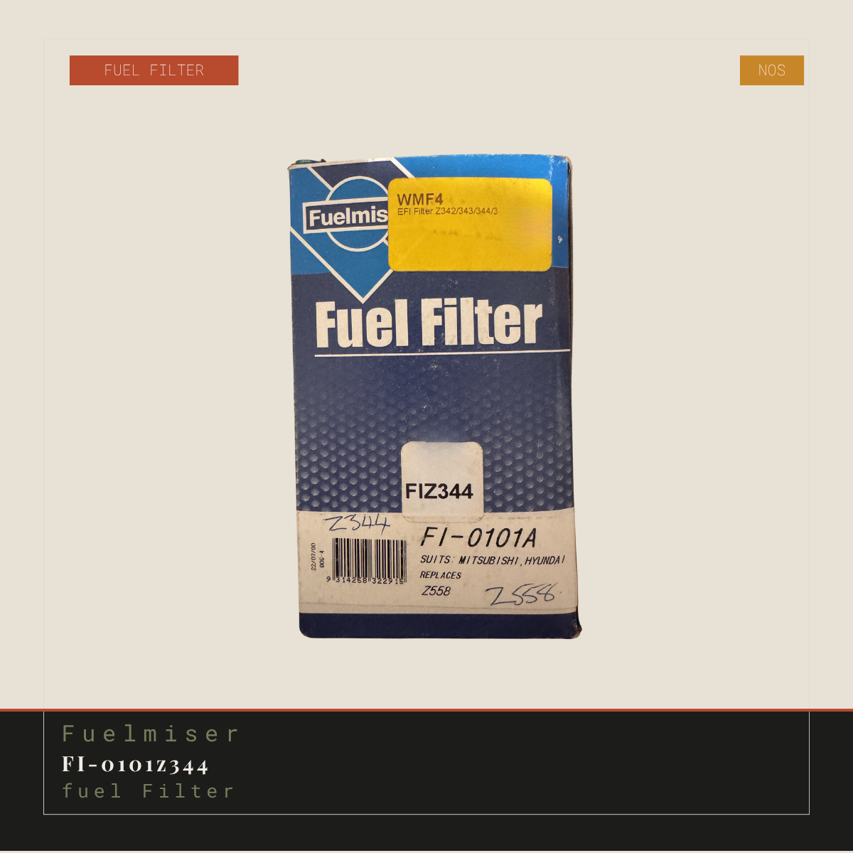 Fuelmiser FI-0101 (Suits Z34)4 Fuel Filter | Genuine NOS Replacement