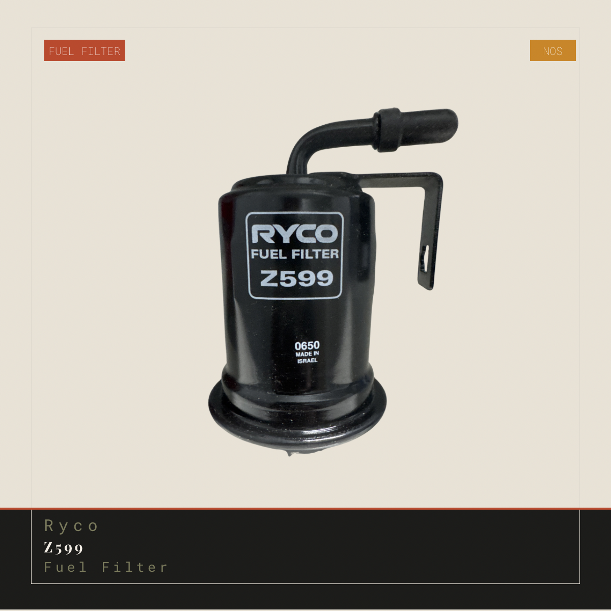 Ryco Z599 Fuel Filter Genuine NOS
