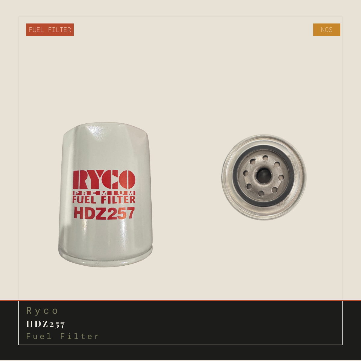 Ryco HDZ257 Fuel Filter | Genuine NOS Replacement