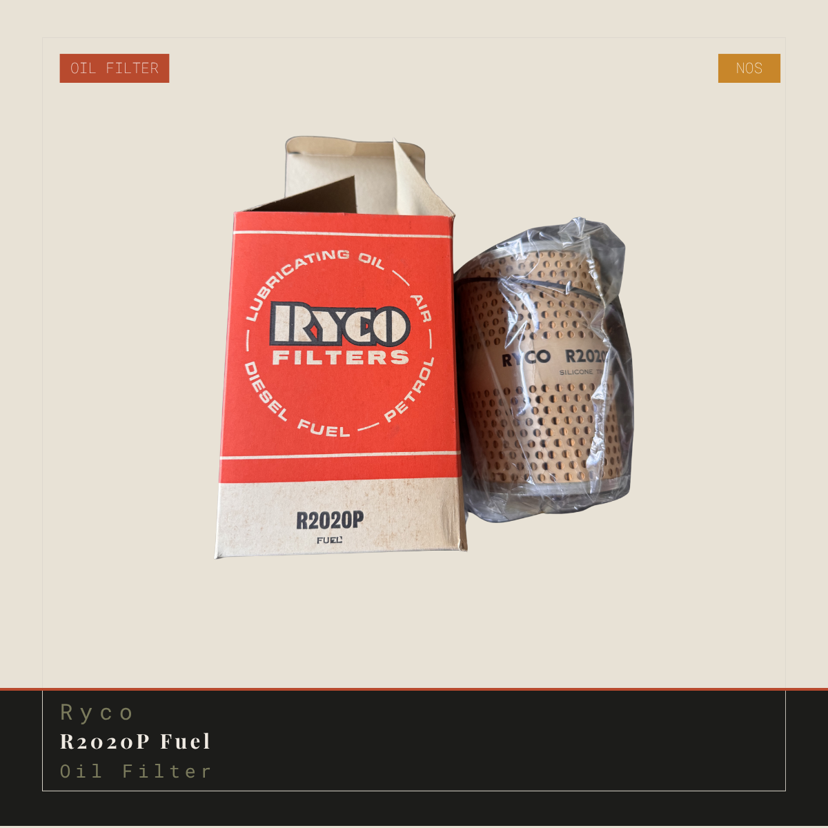 Ryco R2020P Fuel Oil Filter | Genuine NOS Replacement