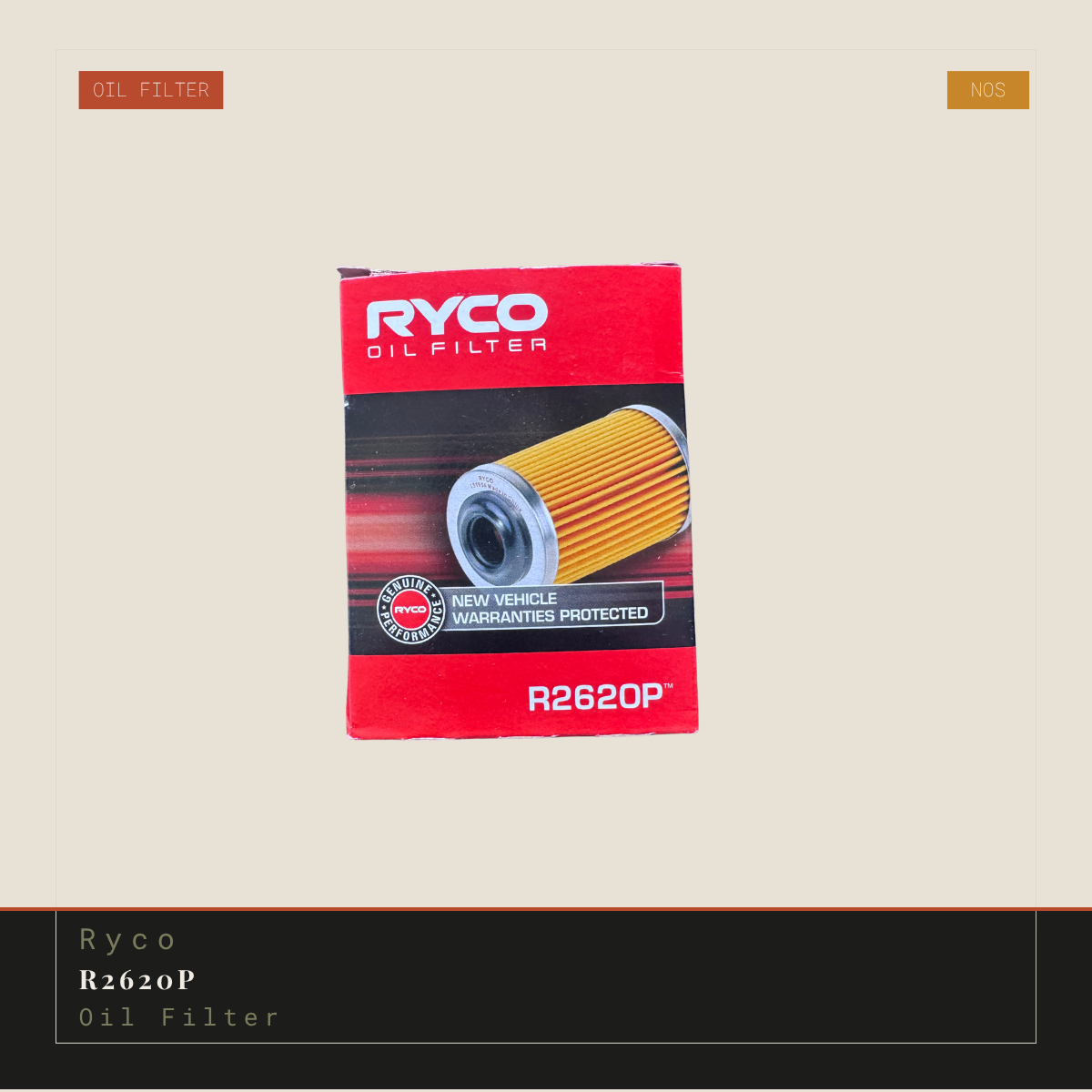 Ryco R2620P Oil Filter - NOS