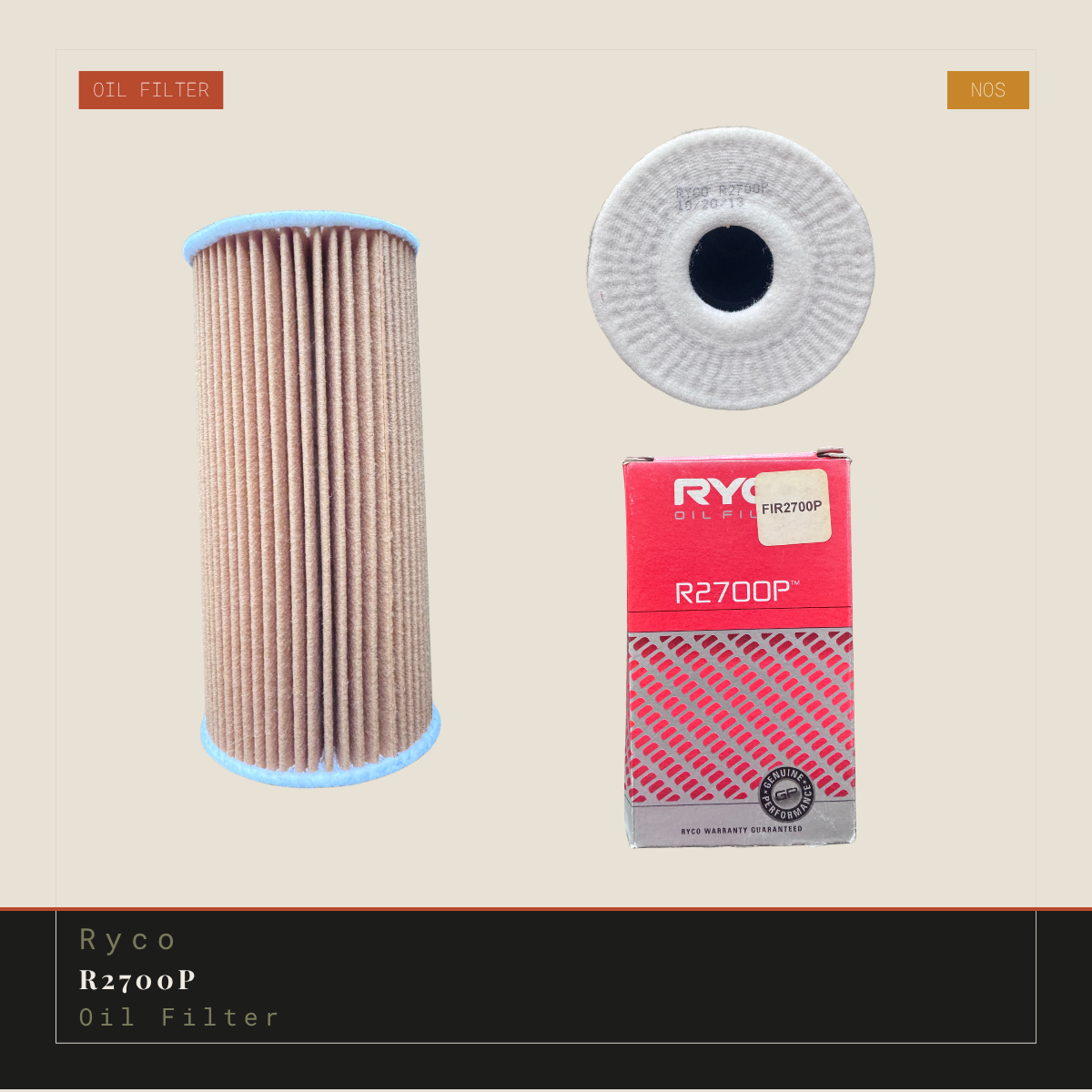 Ryco R2700P Oil Filter - NOS