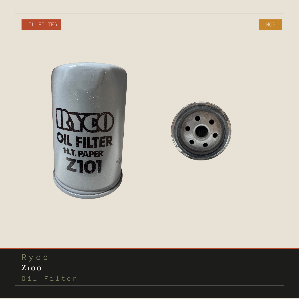 Ryco Z101 Oil Filter | Genuine NOS Replacement