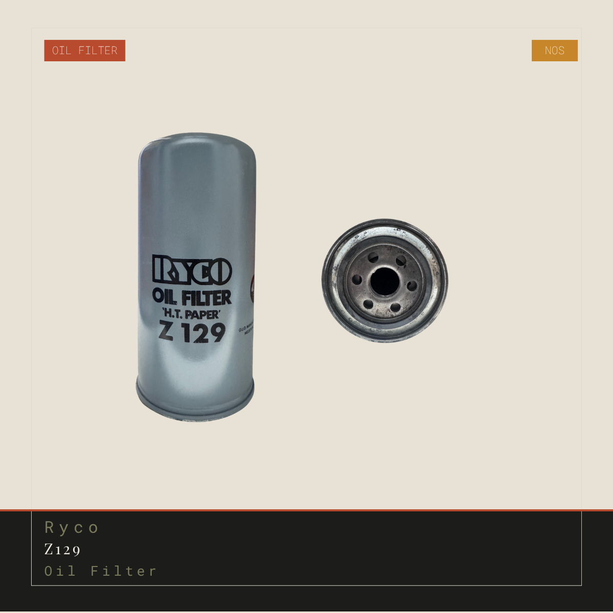 Ryco Z129 Oil Filter | Genuine NOS Replacement