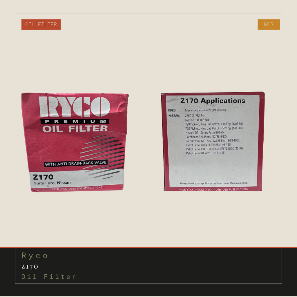 Ryco Z170 Oil Filter | Genuine NOS Replacement