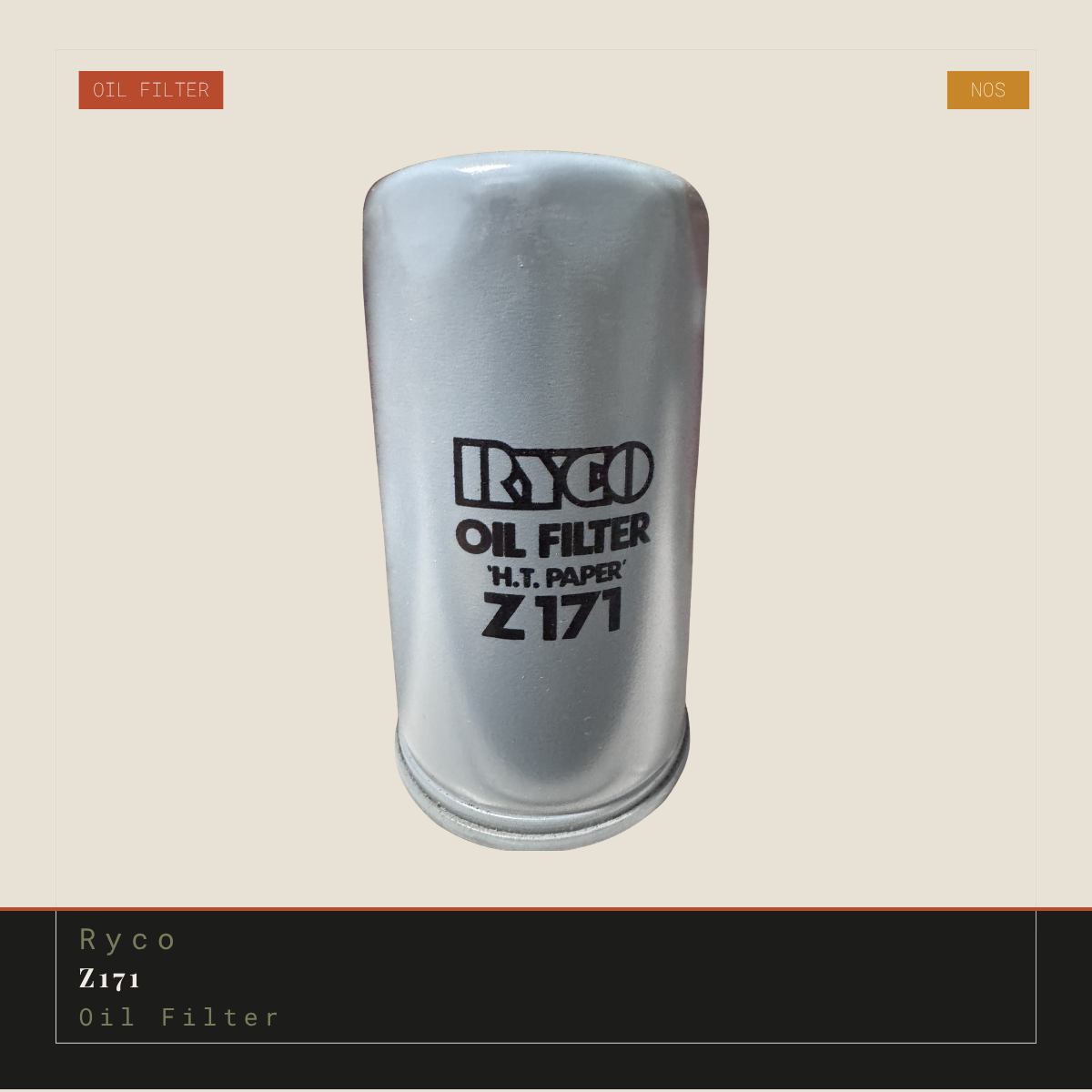 Ryco Z171 Oil Filter | Genuine NOS Replacement