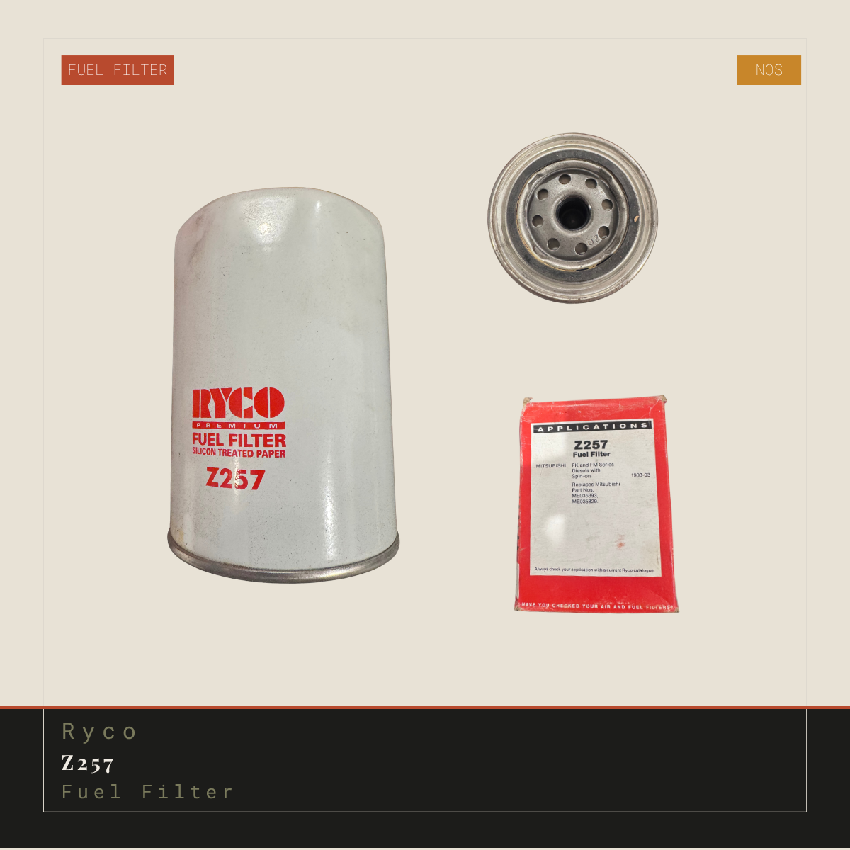 Ryco Z257 Fuel Filter | Genuine NOS Replacement
