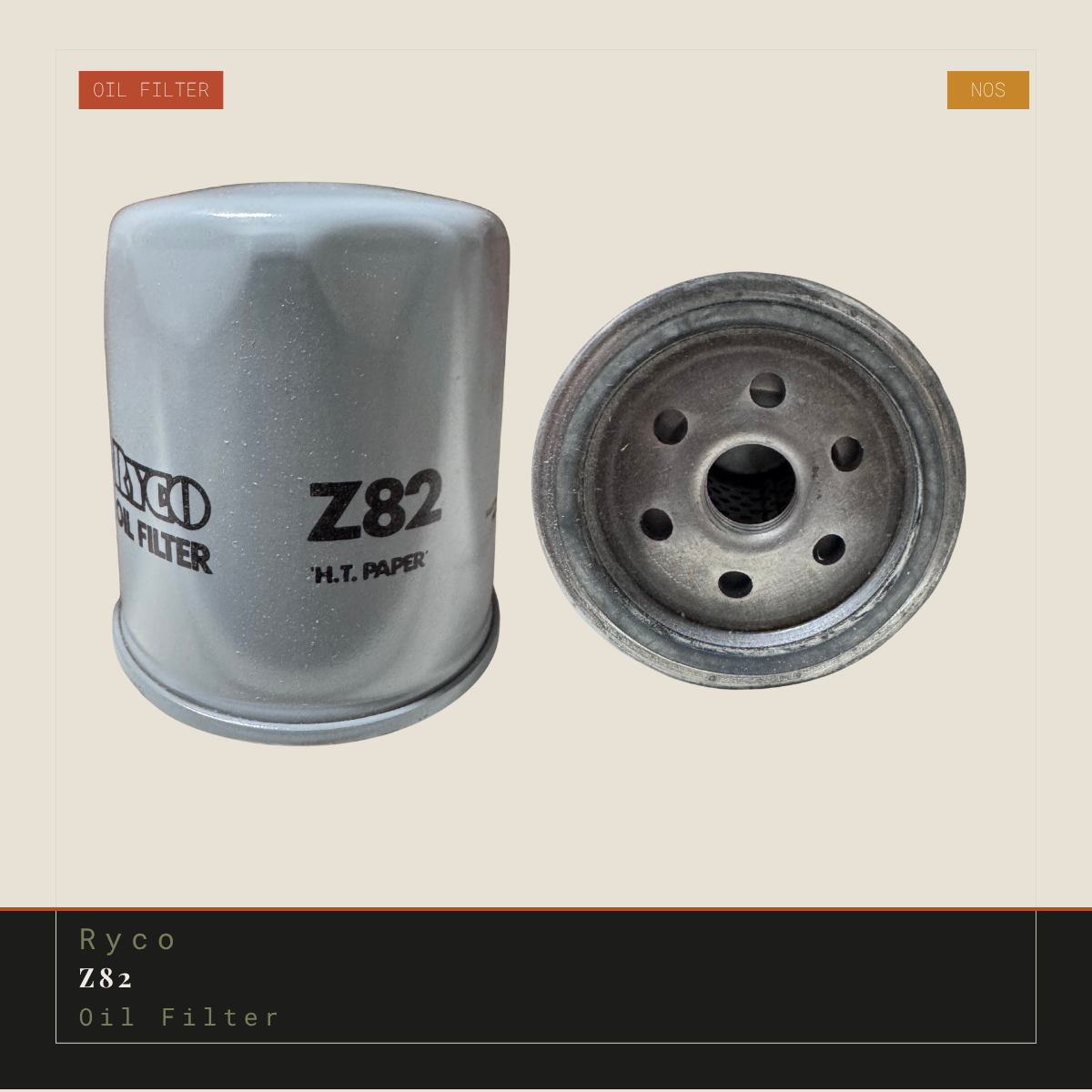 Ryco Z82 Oil Filter | Genuine NOS Replacement