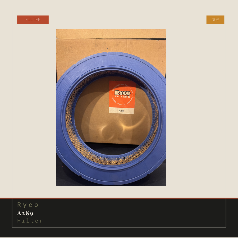 Ryco A289 Filter - Genuine NOS replacement | In Stock