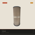 A cylindrical automotive oil filter with a beige pleated paper body and a black metal mesh body, shown against a light beige background with a black banner at the bottom containing the text 'Ryco R2197P Oil Filter'.