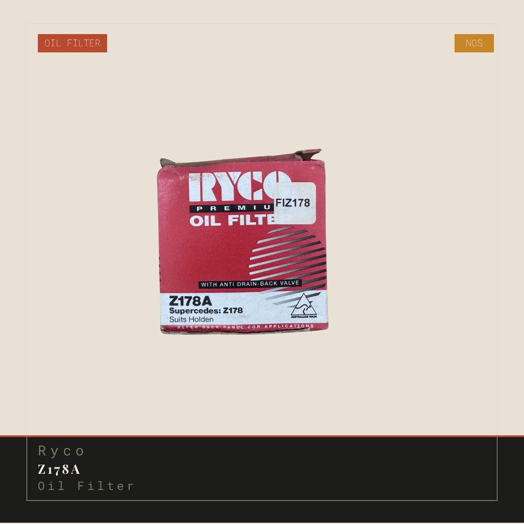 Ryco Z178A Oil Filter | Genuine NOS Replacement
