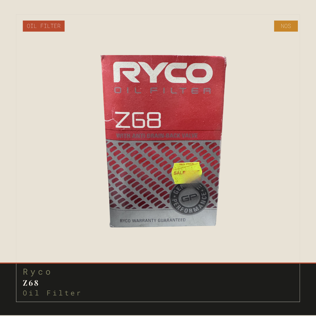 Ryco Z68 Oil Filter | Genuine NOS Replacement