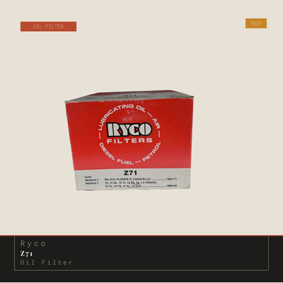 Ryco Z71 Oil Filter | Genuine NOS Replacement