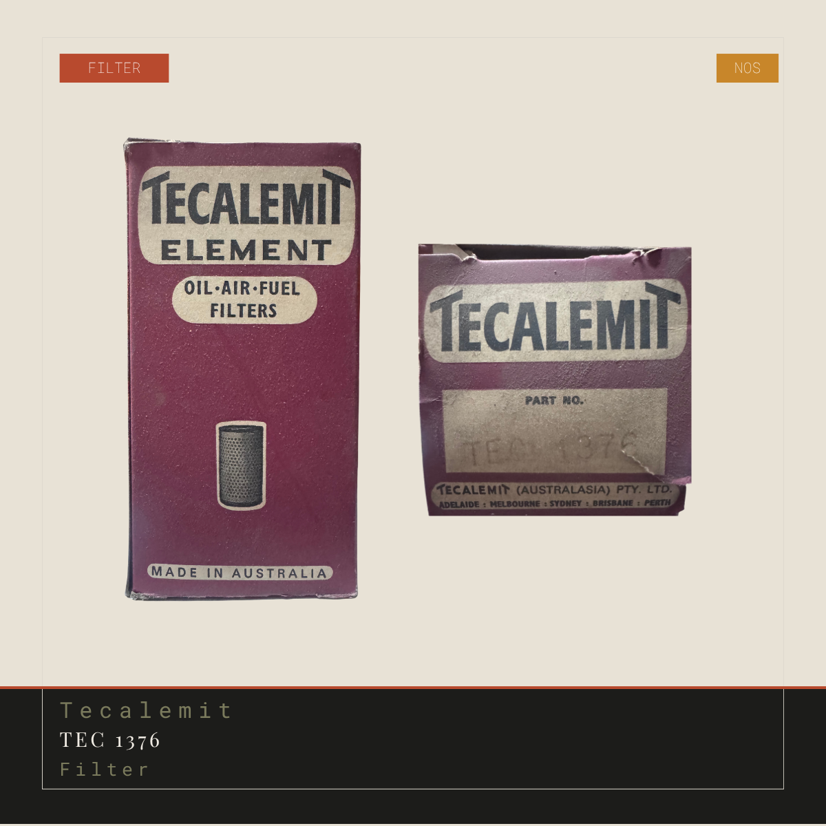 Tecalemit TEC1376 Filter - NOS
