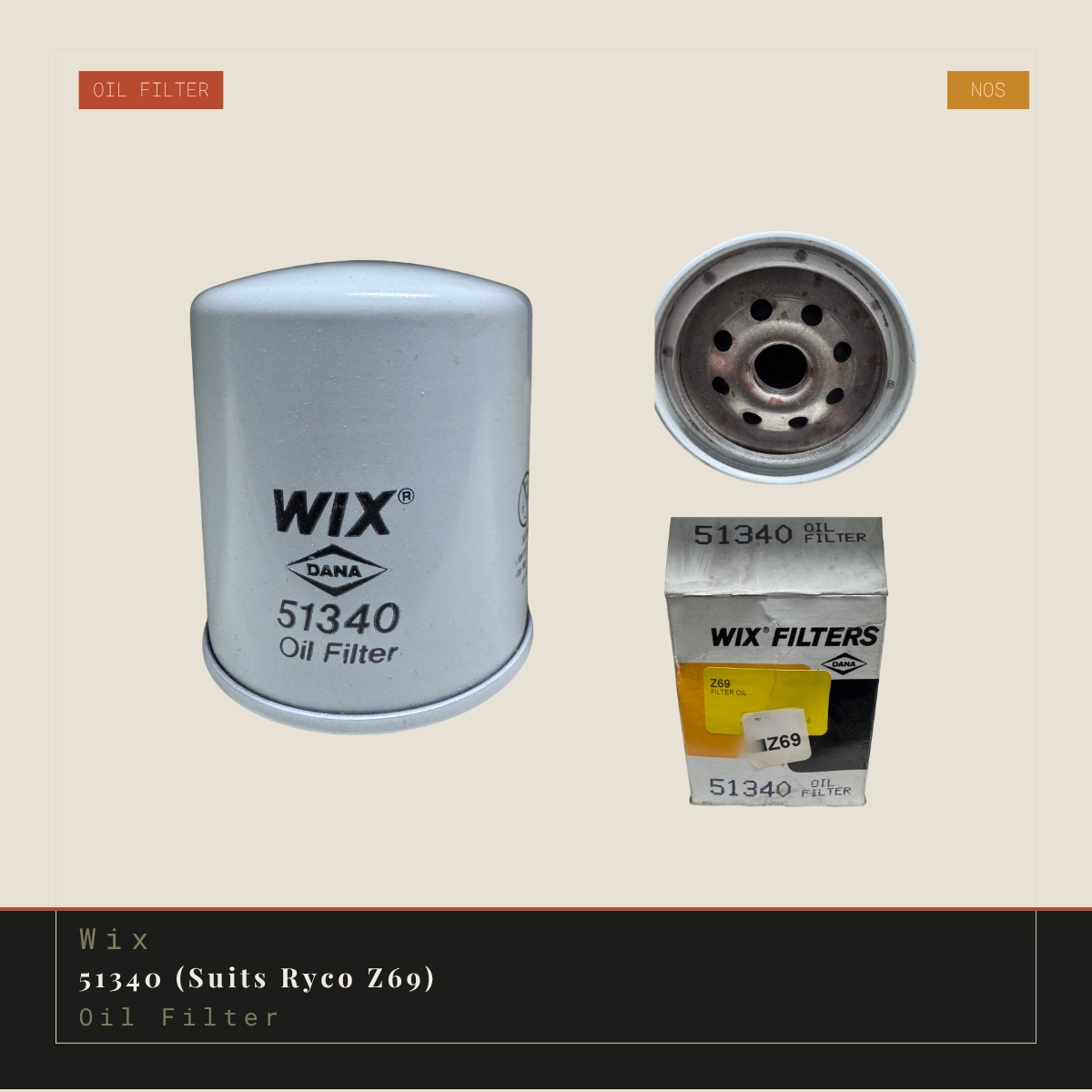 Wix 51340 (Suits Ryco Z69) Oil Filter | Genuine NOS Replacement