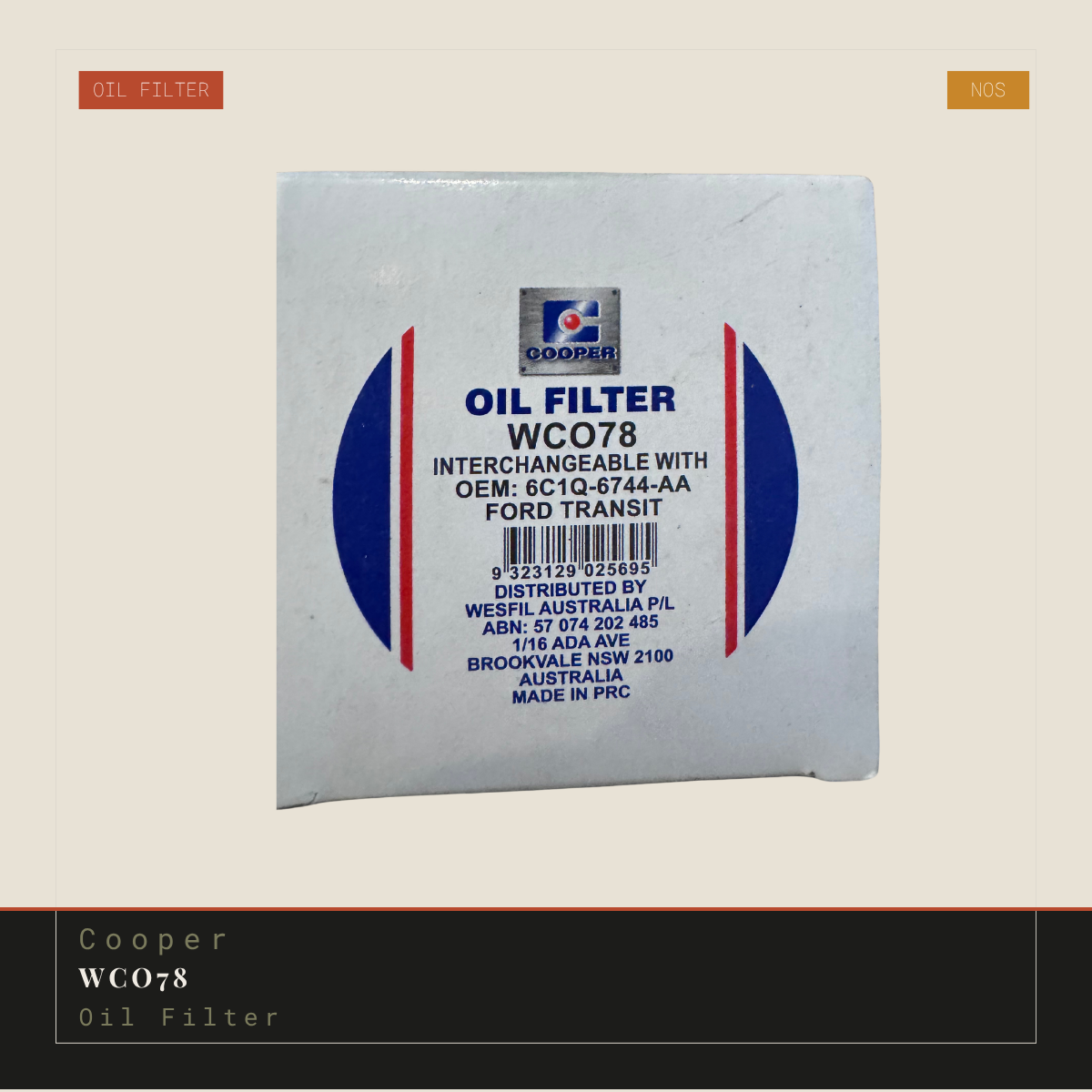 Cooper WCO78 Oil Filter
