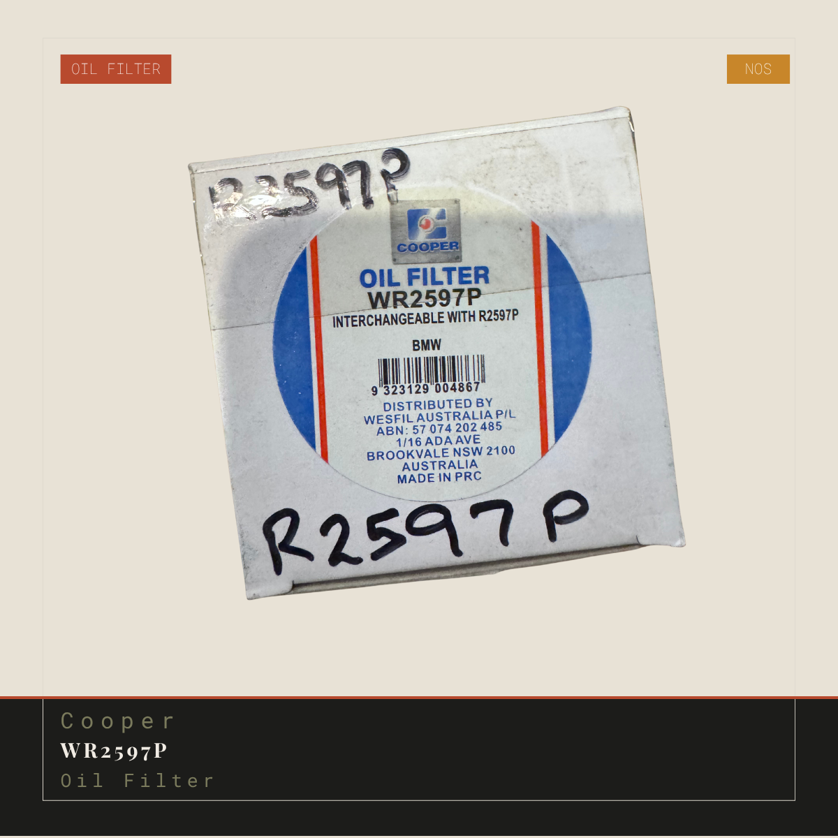 Cooper WR2597P Oil Filter