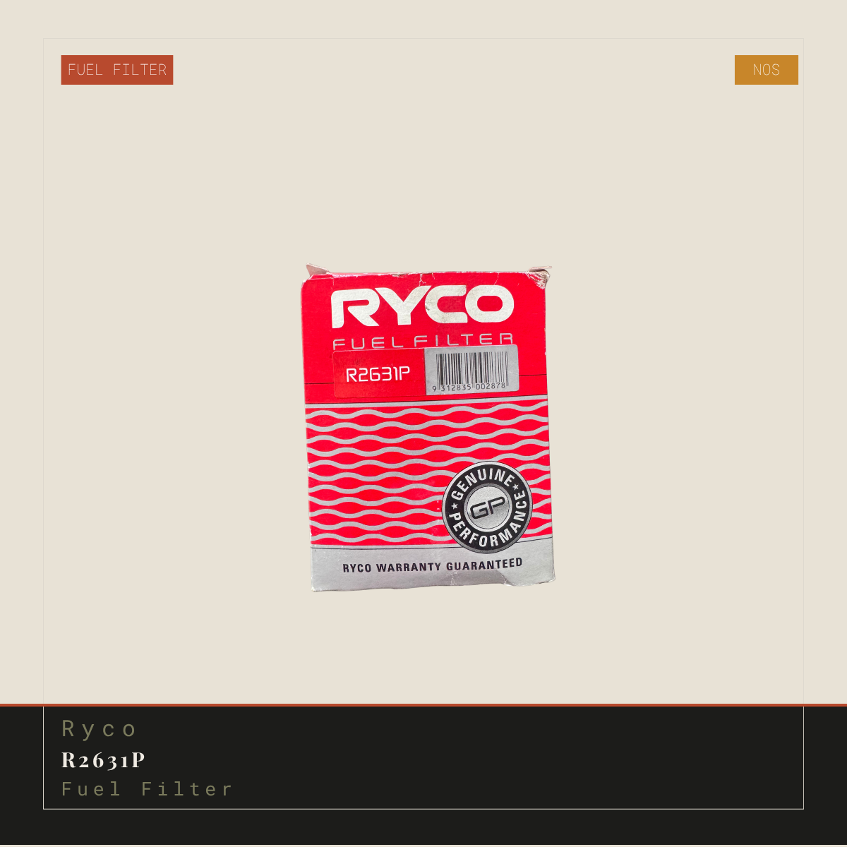 R2631P Fuel Filter - NOS
