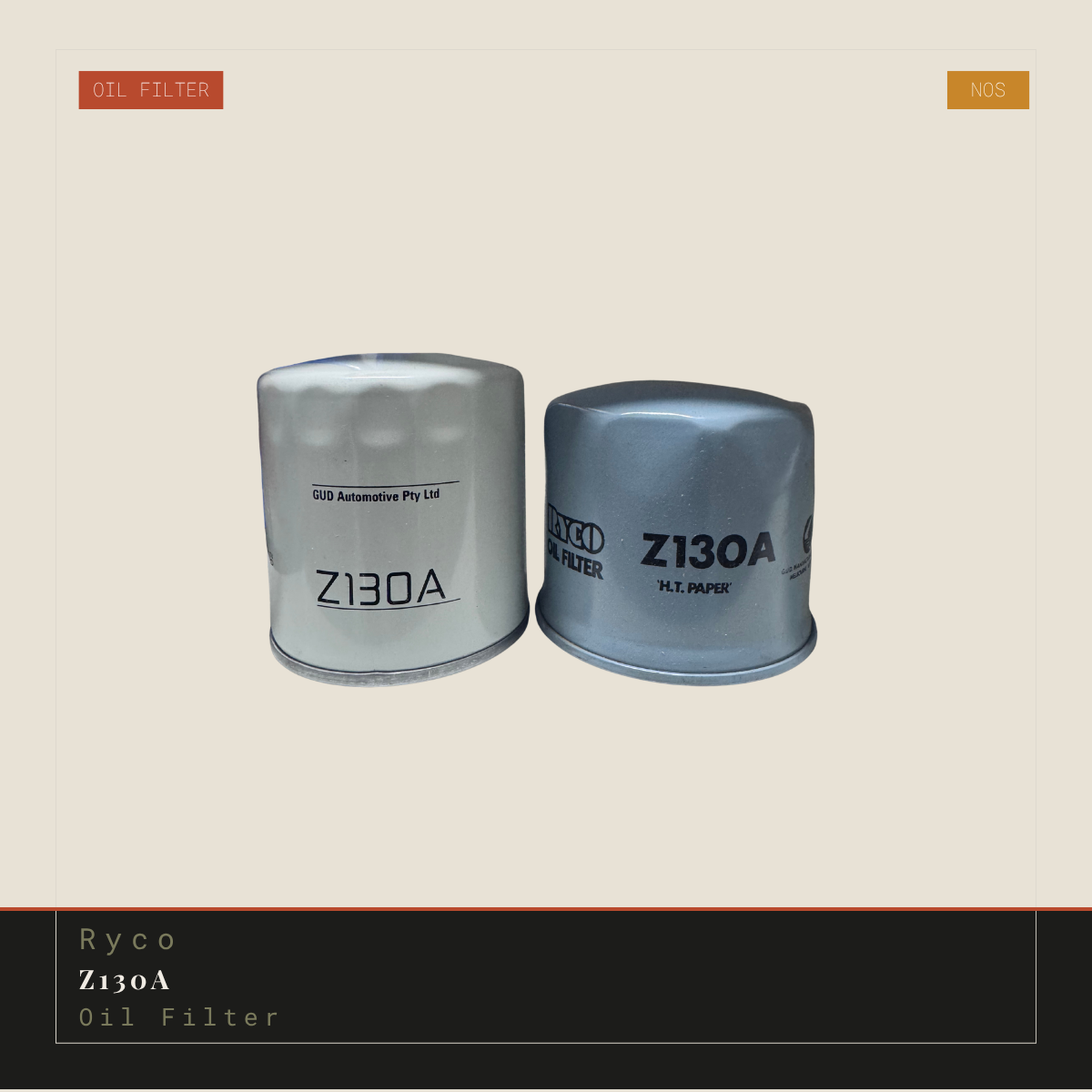 Ryco Z130A Oil Filter - NOS