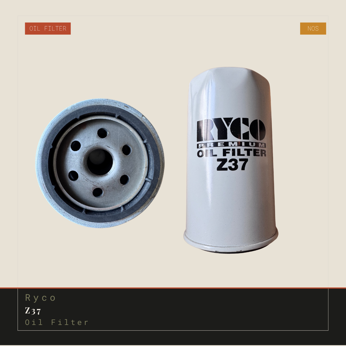 Ryco Z37 Oil Filter - NOS